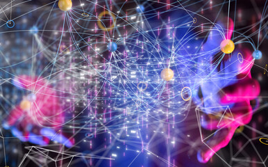 conference Digital Network and data concept 3d