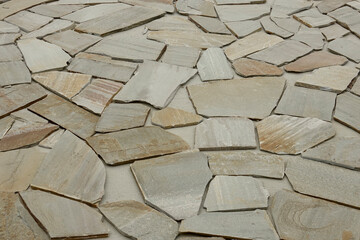 closeup of stone material for patio surface
