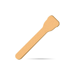 Vector wooden texture stick realistic style with isolated white background. Eco friendly food accesories. Medical tongue depressors. Vector 10 eps