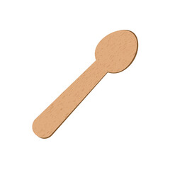 Wooden spoon realistic style on isolated white background. Ice cream stick. Eco friendly food accesories. Medical tongue depressors. Vector 10 eps