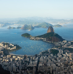 Aerial view of Sugarloaf Mountain and Guanabara Bay - Rio de Janeiro, Brazil