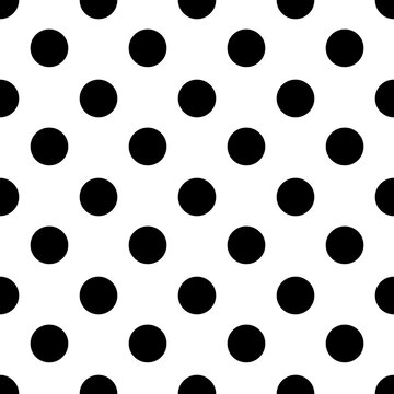 Black circle on white diagonal seamless pattern.
