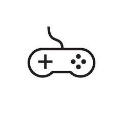 Minimal Gaming Symbol - Stream modern Games - Wireless Controller Icon, Game pad or Joystick Icons vector, sign, symbol, logo, illustration, editable stroke, flat design style isolated on white