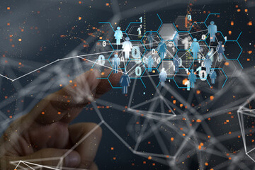 group of network people - Business and contact