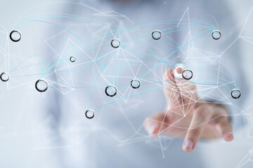 conference Digital Network and data concept 3d