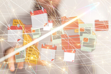 Business intelligence analyst dashboard on virtual