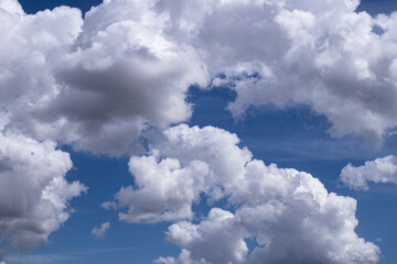 Naklejka na ściany i meble beauty white clouds in the blue sky clouds in Ukraine
