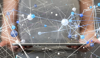 business network people in hand