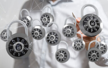 security data code digital in hand