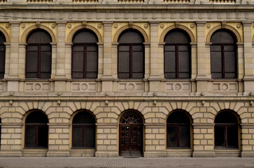 
Facade of a historic building. Art gallery.