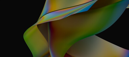 Abstract fluid gradient shape flowing