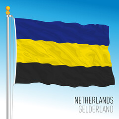 Gelderland provincial flag, Netherlands, European Union, vector illustration