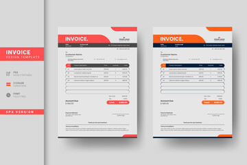 Modern and creative business invoice design