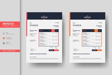 Creative professional business invoice design