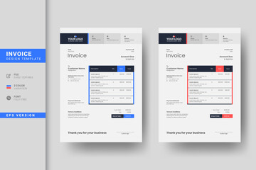 Professional and creative business invoice design