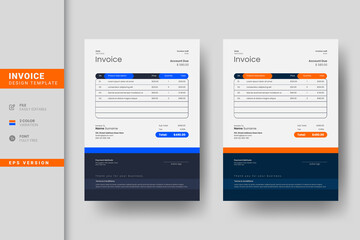 Obraz premium Professional and modern business invoice design