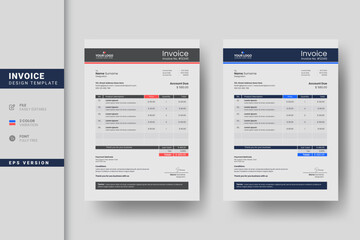 Creative business invoice design template