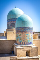 domes of a mosque, Shah-i-Zinda, ensemble, complex, mausoleum, mosque, Samarkand, Silk Road, Uzbekistan, Central Asia