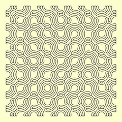 Color truchet tiling connections illustration