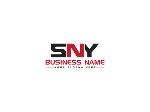 Creative SNY Logo Letter Vector, Colorful SN s n y Logo Icon Design With Three Alphabet Letter For Business