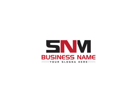 Creative SNM Logo Letter Vector, Colorful SN s n m Logo Icon Design With Three Alphabet Letter For Business
