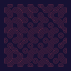 Color truchet tiling connections illustration