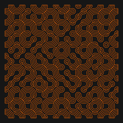 Color truchet tiling connections illustration