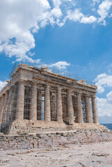 Fototapeta premium Athens, Greece / July 2022: The archaeological site of the Acropolis of Athens. The Parthenon