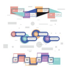 Infographic elements, graph and charts, templates vector