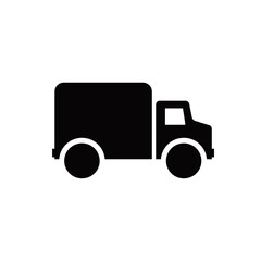 Car delivery icon isolated on white background for transport, shipping, delivery, distribution, free food delivery, web design. Vector 10 eps