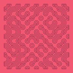 Color truchet tiling connections illustration