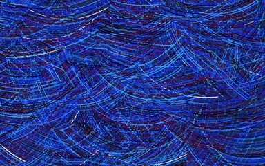 Dark Pink, Blue vector layout with curved lines.