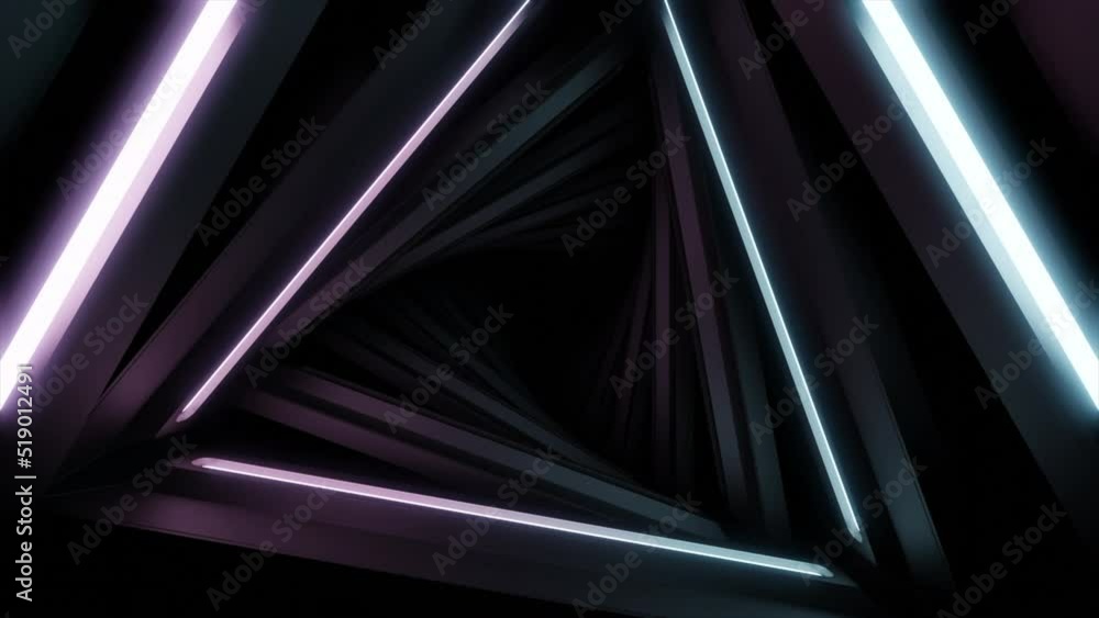 Poster large gray triangles. design.thick triangles creating portals in animation and moving deeper