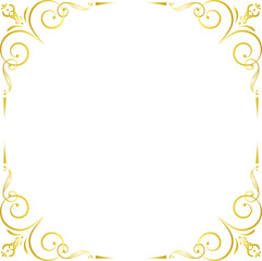 frame with gold flowers design