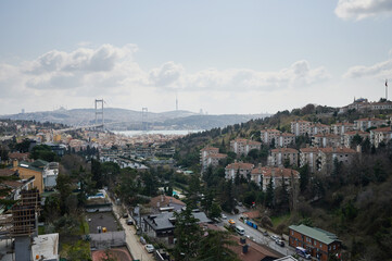 Cityscape of Istanbul on bright sunny days