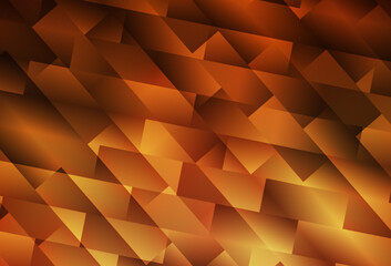 Dark Orange vector backdrop with rhombus.
