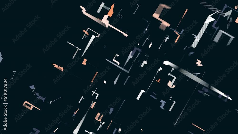 Poster moving lines in form of maze. motion. lines move according to scheme. abstract diagram of moving lin