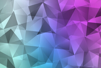 Fototapeta na wymiar Light Pink, Blue vector abstract polygonal pattern.
