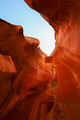 Sky View in Hiking Trail at Antelope Canyon Arizona