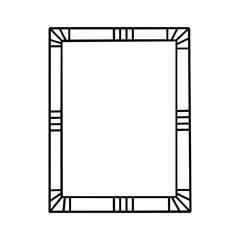 Hand drawn frame doodle. Rectangular Borders in sketch style. Vector illustration isolated on white background.