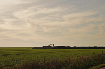 Preparatory work of archaeologists before the construction of the freeway A143