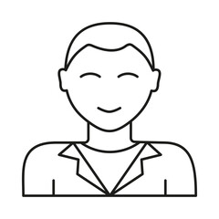 Man, father concept line icon. Simple element illustration. Man, father concept outline symbol design from family set. Can be used for web and mobile on white background