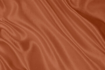 Beautiful Orange Silk Fabric Background