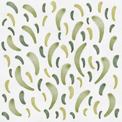 Watercolor Dried Thin Leaves Pattern