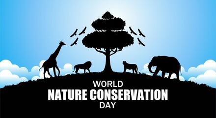 World nature conservation day vector illustration. 