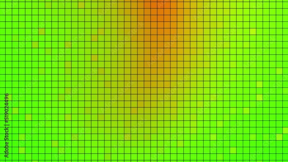 Poster colorful distortion and flickering in pixels. motion. pixel background flickers with colorful distor