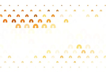 Light Orange vector pattern with rainbow elements.