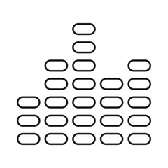 Obraz premium Waves, music beats concept line icon. Simple element illustration. Waves, music beats concept outline symbol design from music set. Can be used for web and mobile on white background