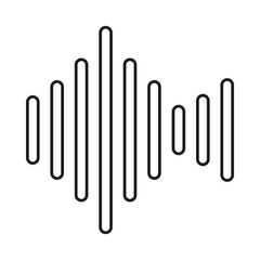 Sound on, bell concept line icon. Simple element illustration. Sound on, bell concept outline symbol design from music set. Can be used for web and mobile on white background