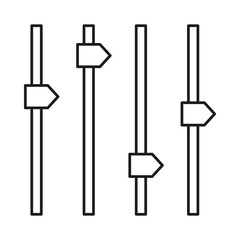 Equalizer concept line icon. Simple element illustration. Equalizer concept outline symbol design from music set. Can be used for web and mobile on white background